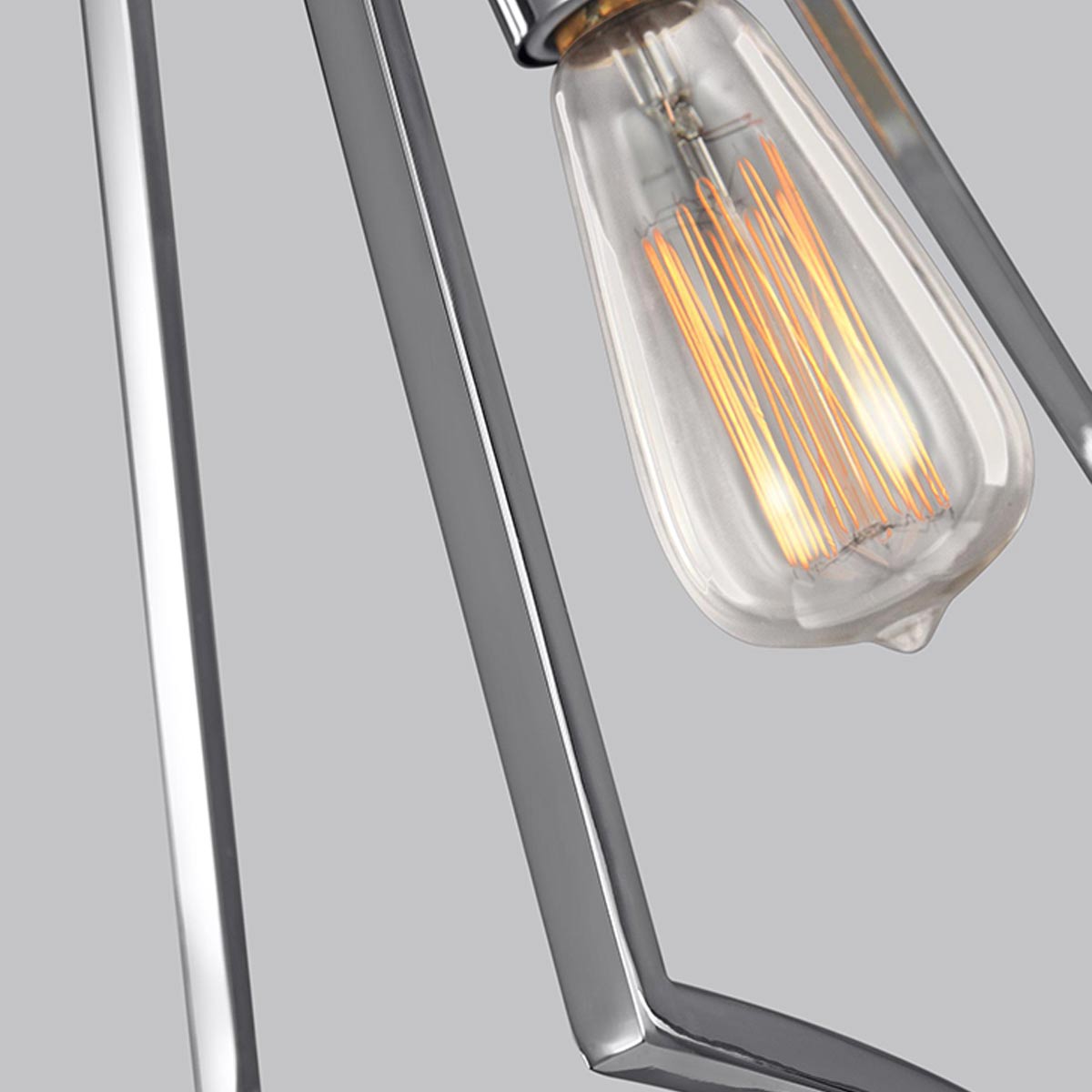 Feiss Pendant from the Nico range. Nico 1 Light Large Pendant - Polished Chrome Product Code = FE-NICO-P-L-CH