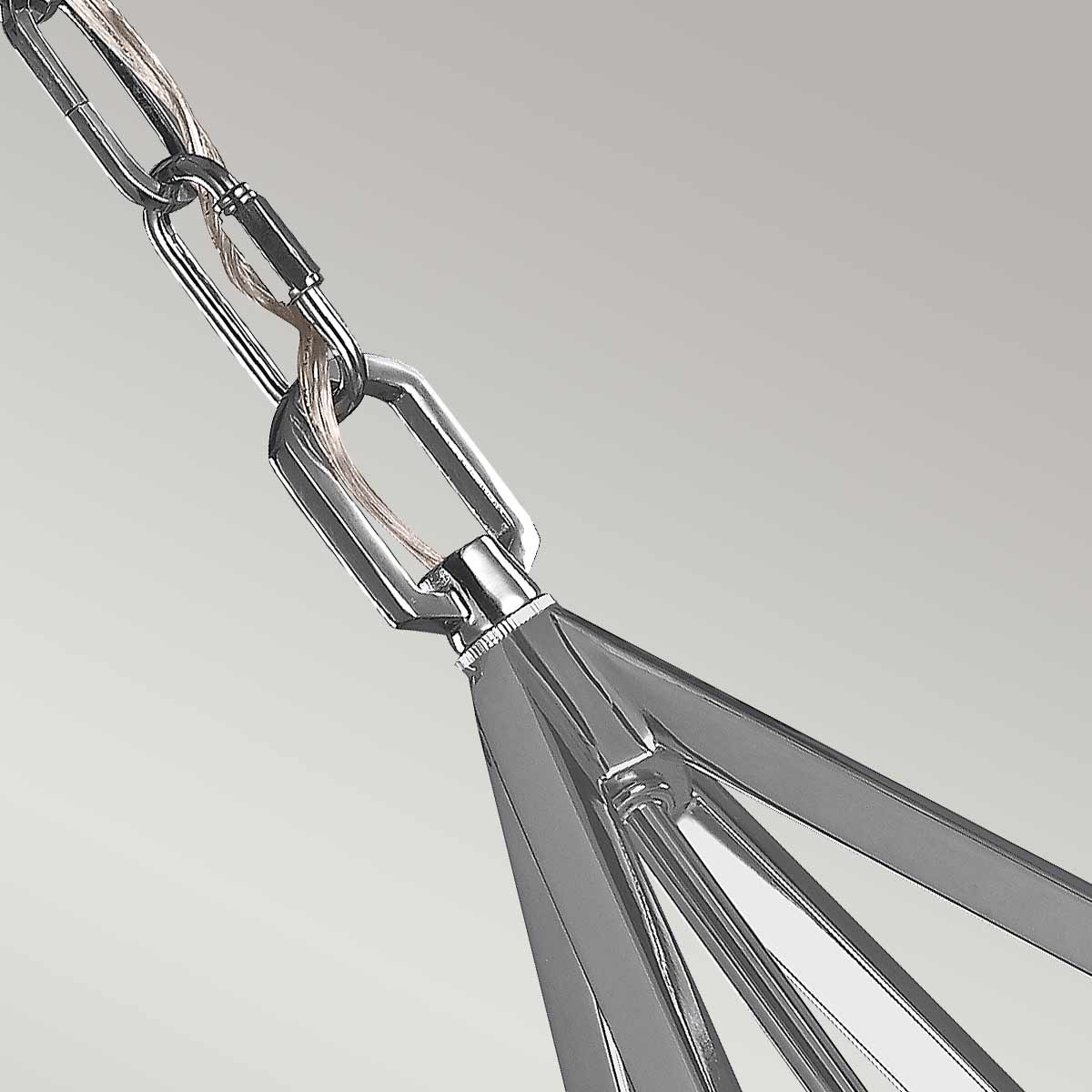 Feiss Pendant from the Nico range. Nico 1 Light Large Pendant - Polished Chrome Product Code = FE-NICO-P-L-CH