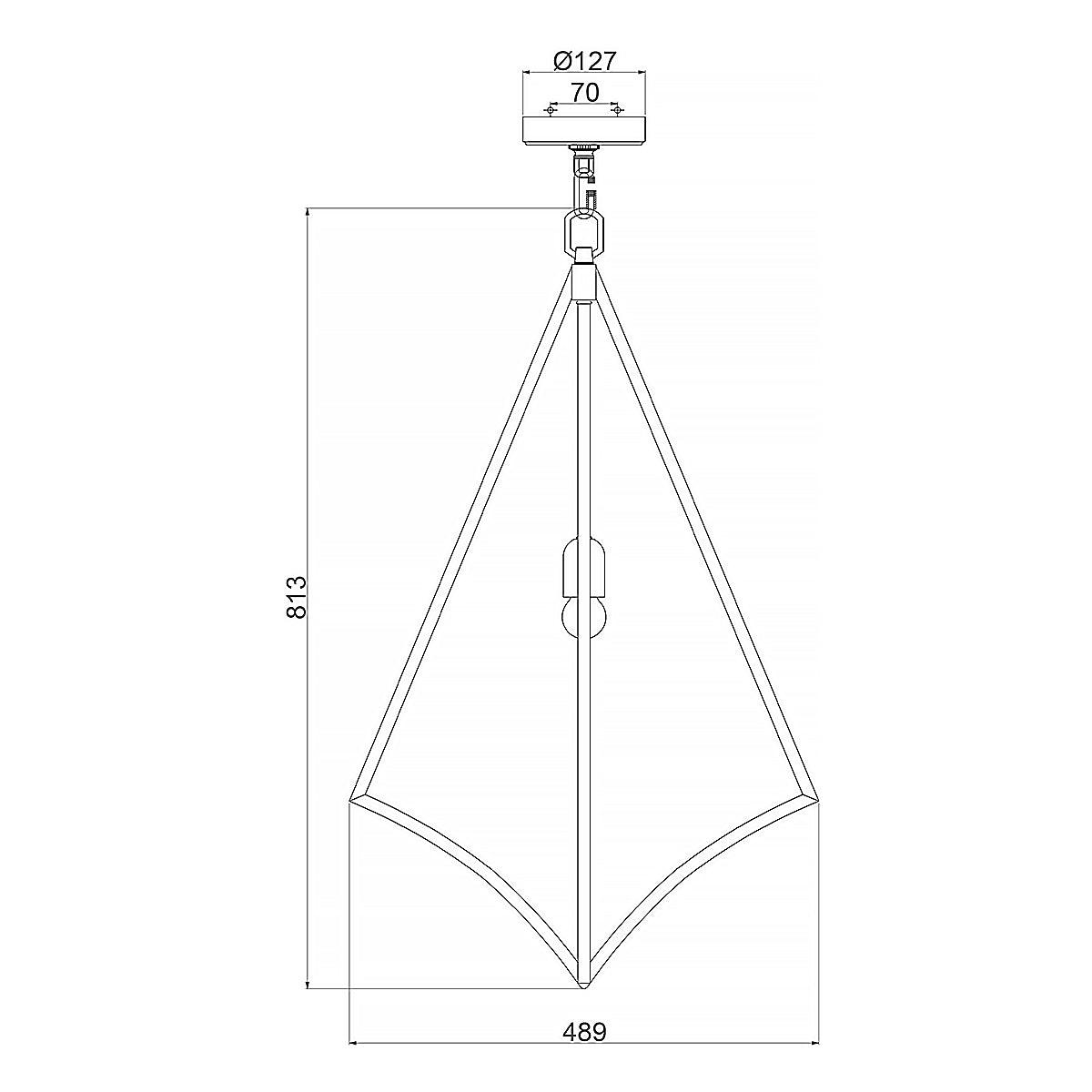 Feiss Pendant from the Nico range. Nico 1 Light Large Pendant - Polished Chrome Product Code = FE-NICO-P-L-CH
