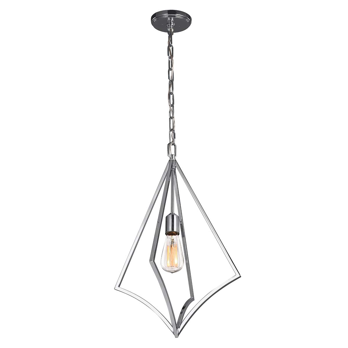 Feiss Pendant from the Nico range. Nico 1 Light Medium Pendant - Polished Chrome Product Code = FE-NICO-P-M-CH