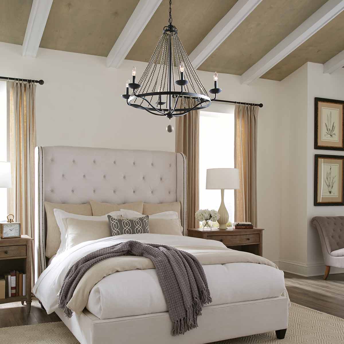Feiss Chandelier from the Nori range. Nori 6 Light Chandelier Product Code = FE-NORI6-DWZ