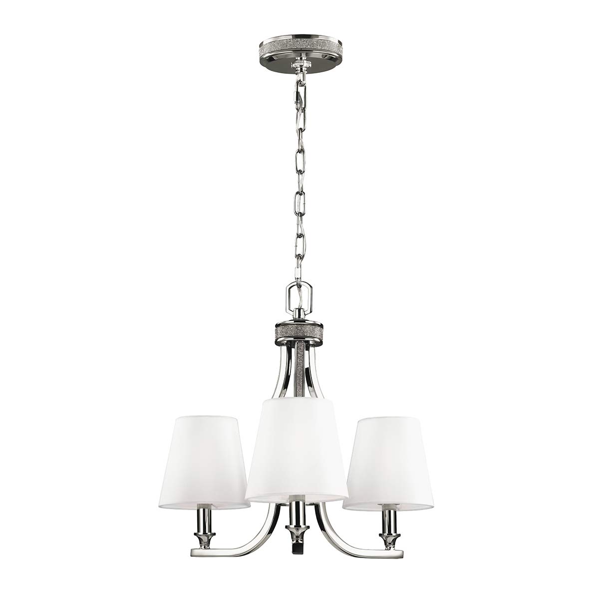 Feiss Chandelier from the Pave range. Pave 3 Light Chandelier Product Code = FE-PAVE3