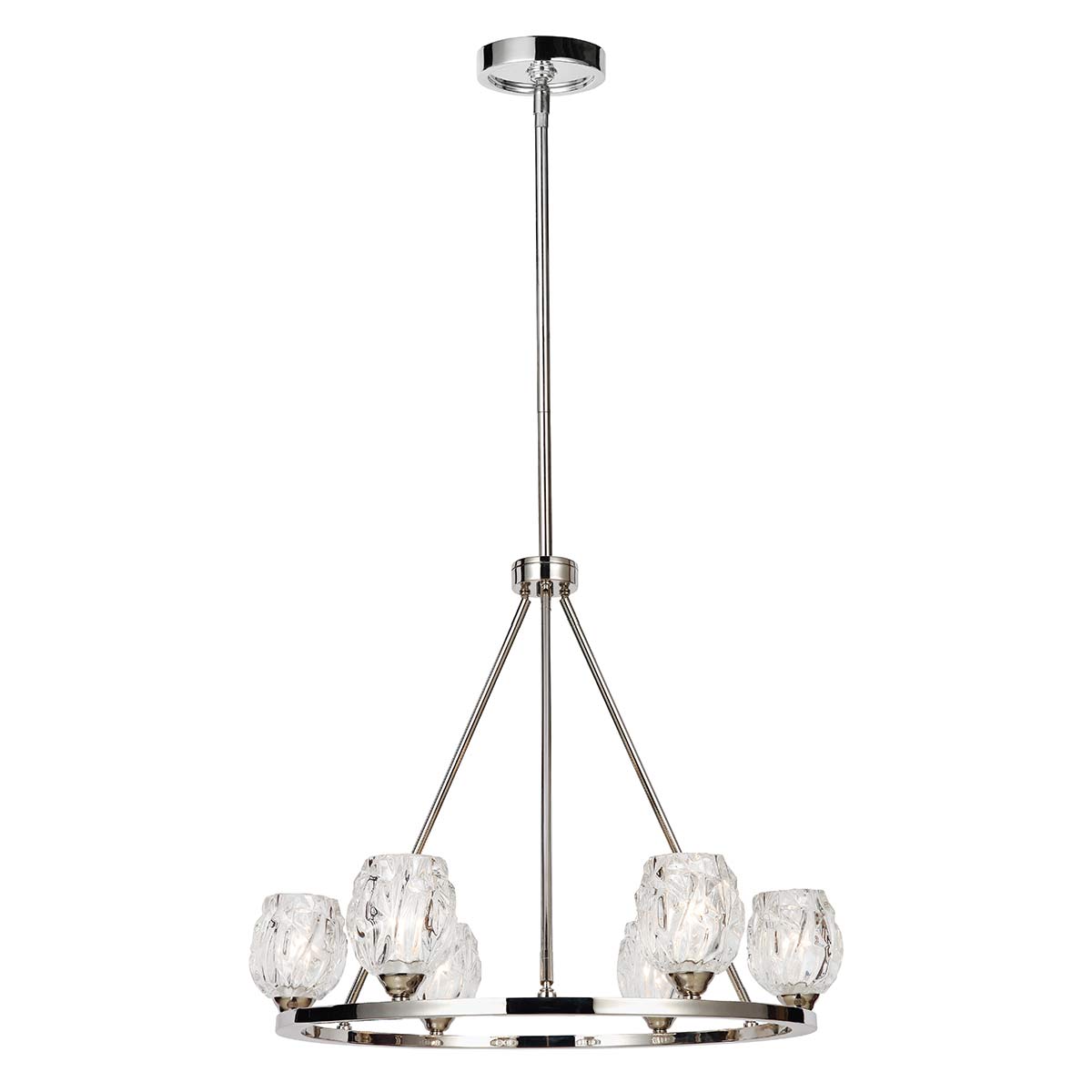 Feiss Chandelier from the Rubin range. Rubin 6 Light Chandelier Product Code = FE-RUBIN6