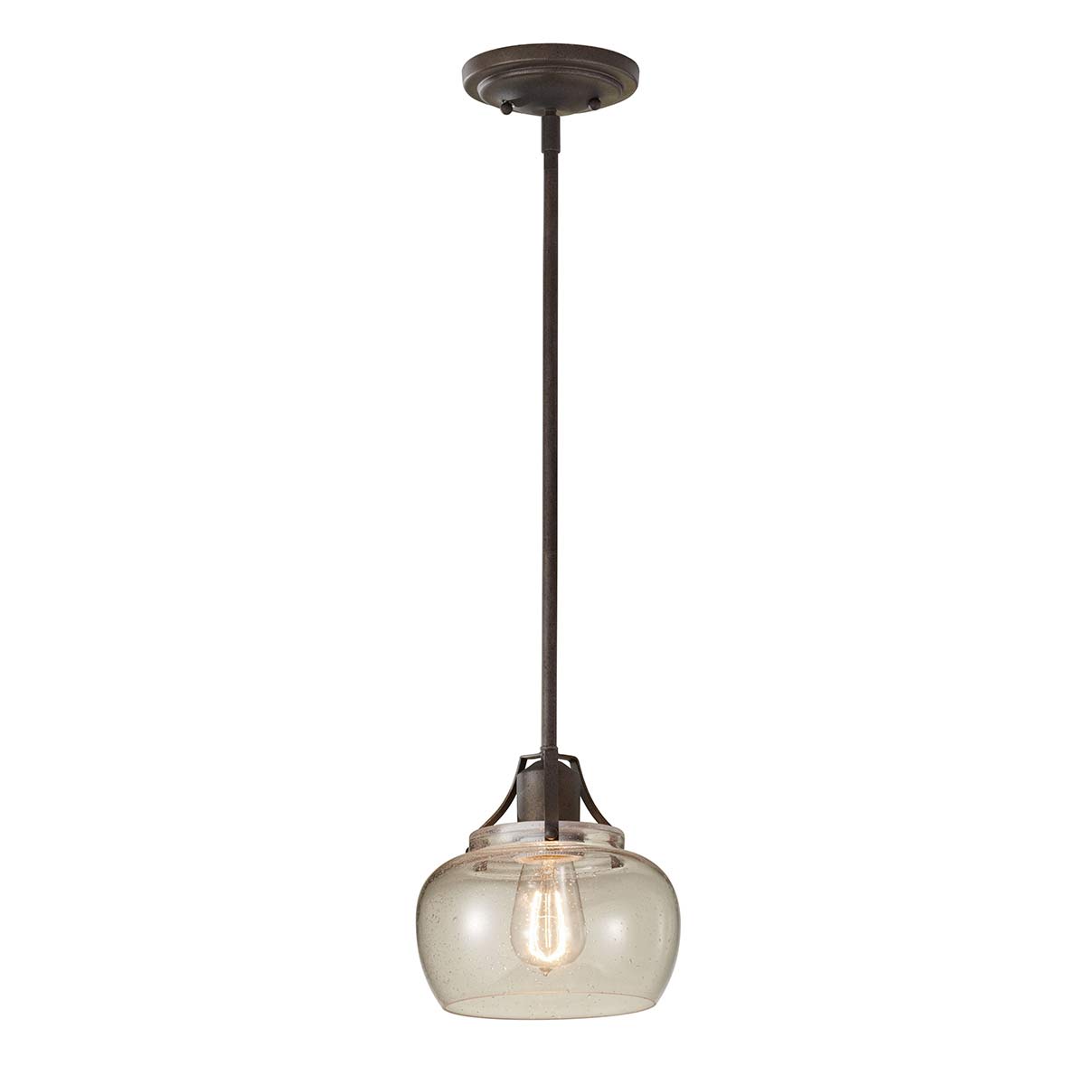 Feiss Pendant from the Urban Renewal range. Urban Renewal 1 Light Mini Pendant - Rustic Iron Product Code = FE-URBANRWL-P-H