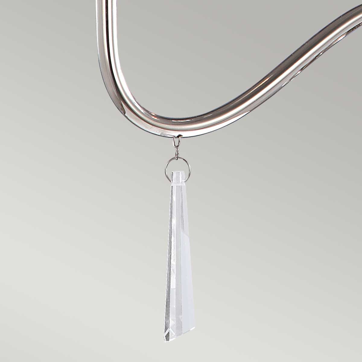 Elstead Lighting Chandelier from the Finsbury Park range. Finsbury Park 3 Light Chandelier Product Code = FP3-POL-NICKEL
