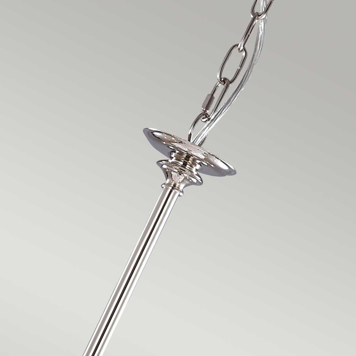 Elstead Lighting Chandelier from the Finsbury Park range. Finsbury Park 9 Light Chandelier Product Code = FP9-POL-NICKEL