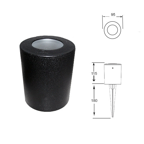 Magnalux Franca 90 Black LED 3.5W CCT Spike Light Part Number - FRANCA90SPIKEBL