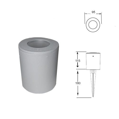 Magnalux Franca 90 Black LED 3.5W CCT Spike Light Part Number - FRANCA90SPIKEGY