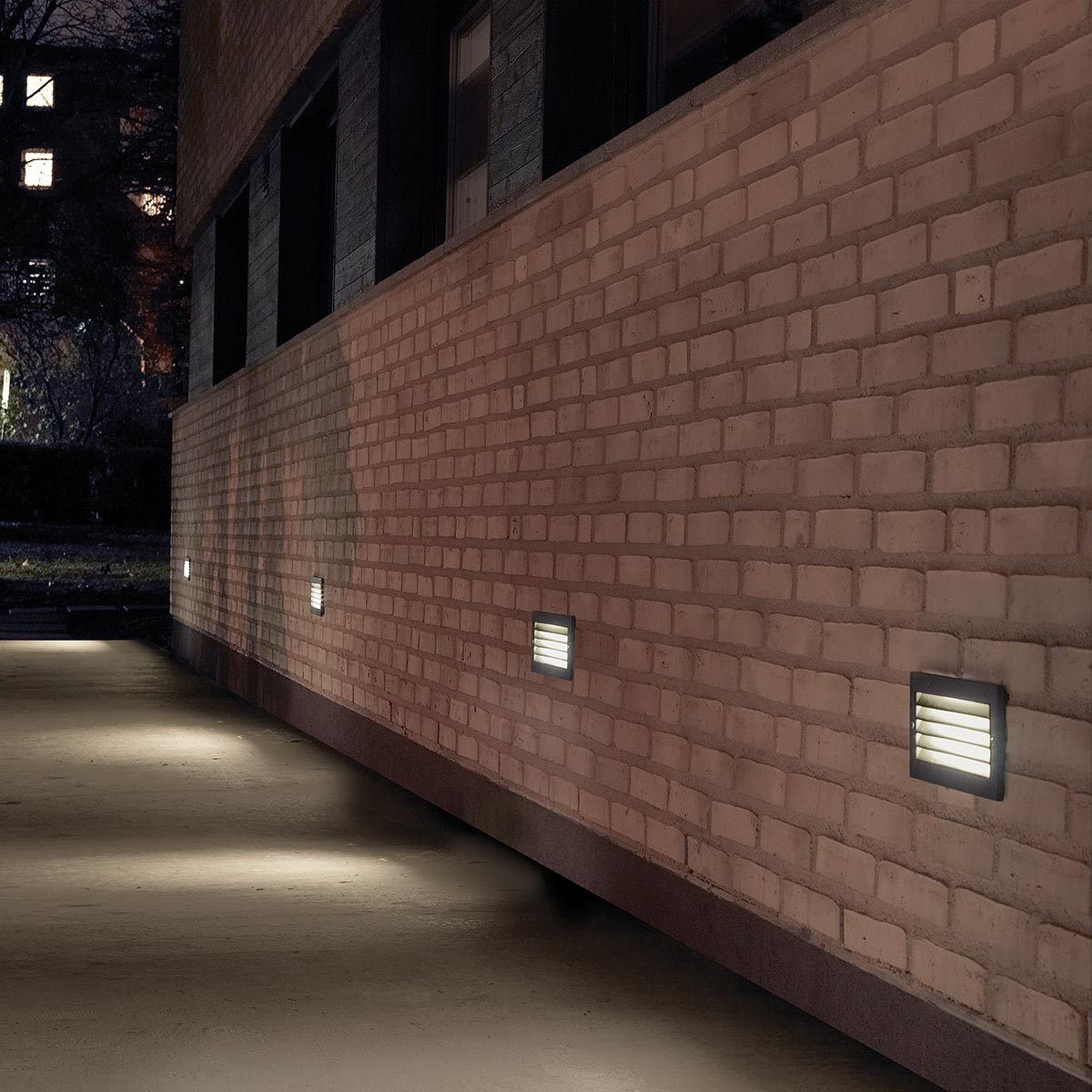 Norlys Grimstad LED Recessed Louvre Wall Light Graphite G-STAD-LVD-LED-G
