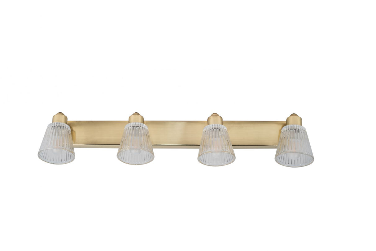 Magnalux Gatsby 4 Light Bathroom Ceiling Light Satin Brass Part Number - GAT04SB