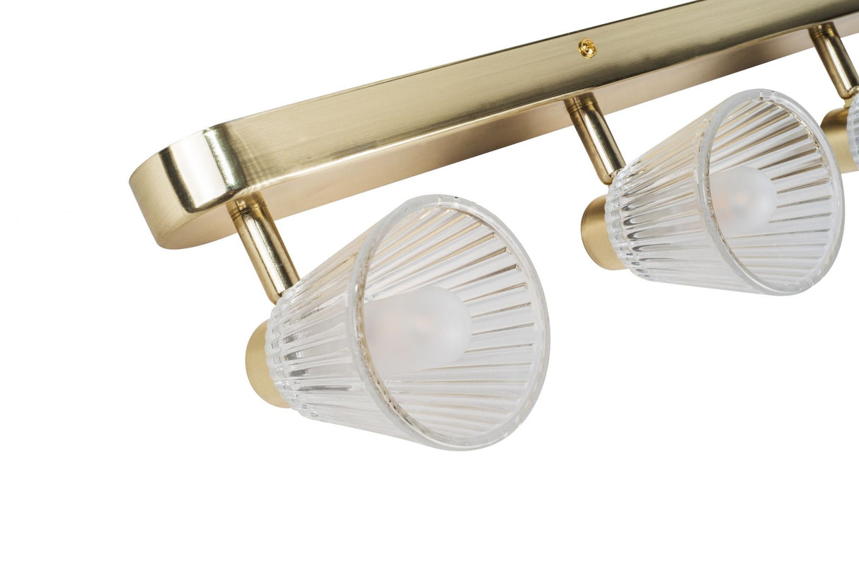 Magnalux Gatsby 4 Light Bathroom Ceiling Light Satin Brass Part Number - GAT04SB