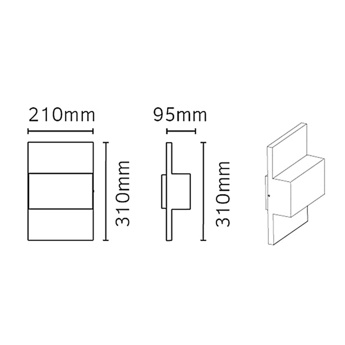 Norlys Geneve E27 Wall Lantern - Graphite GENEVE-E27-GRA