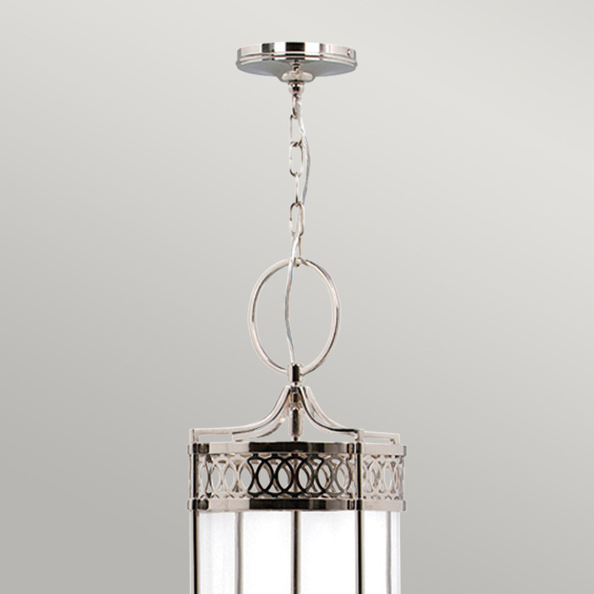 Elstead Lighting Pendant from the Guildhall range. Guildhall Pendant - Polished Nickel Product Code = GH-P-PN