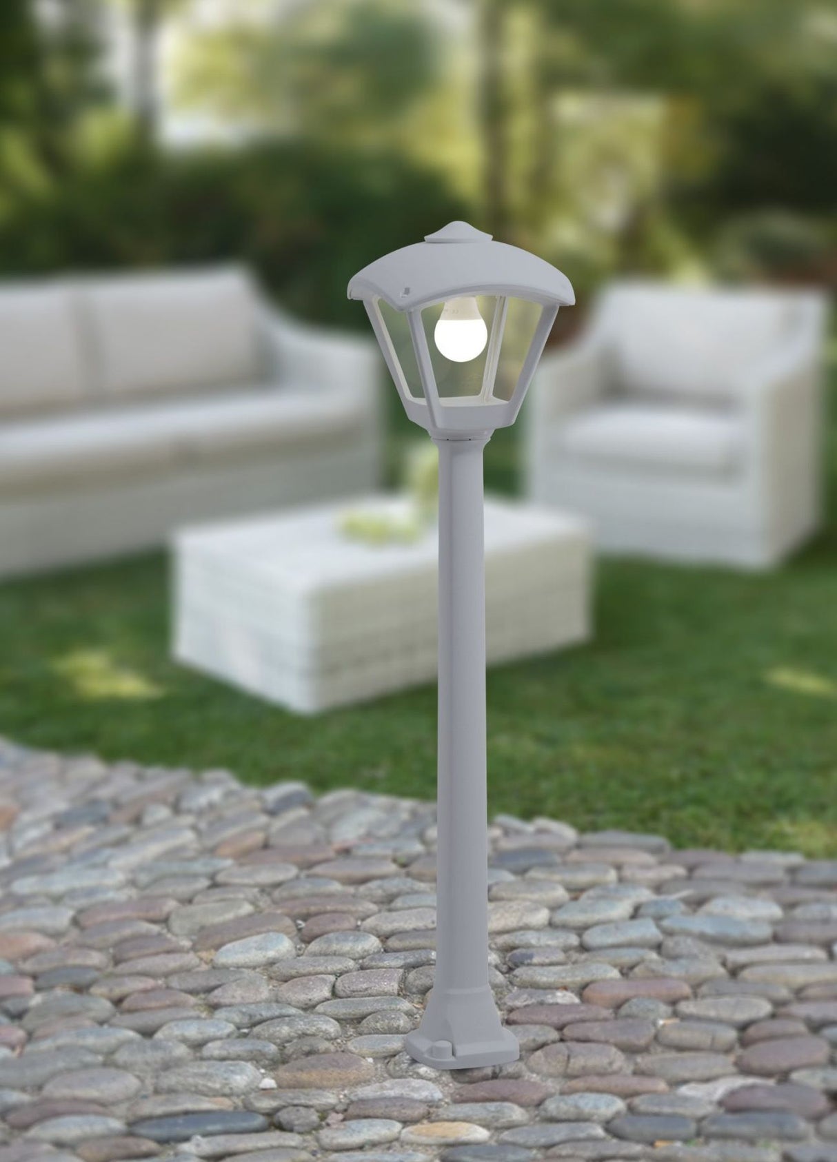 Magnalux GIAFFA/DARIOGY Giaffa Dario Grey 8.5W CCT Post Light FUMAGALLI