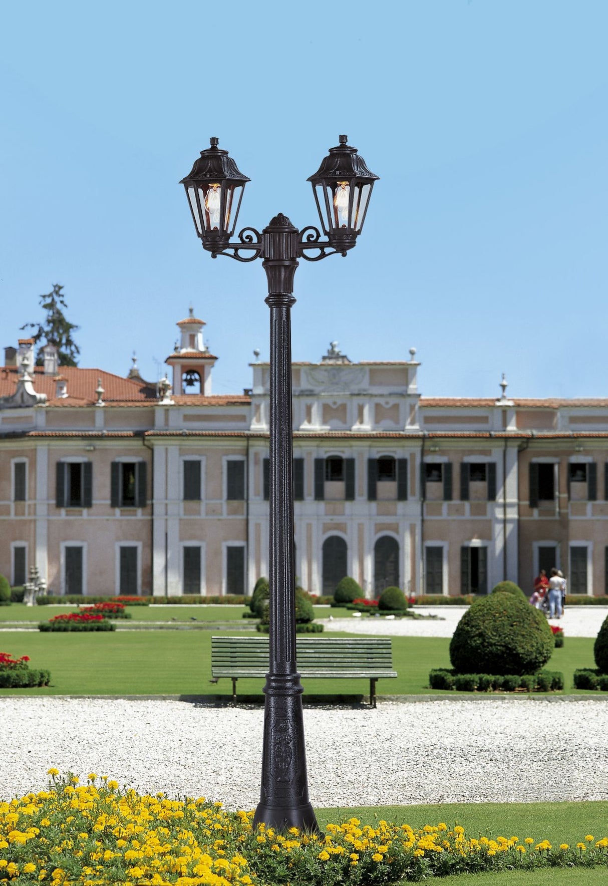 Magnalux Gigi/Bisso/Anna Black 2 Light Post E27 A60 LED 8.5W CCT Part Number - GIGI/BISSO/ANNA2L