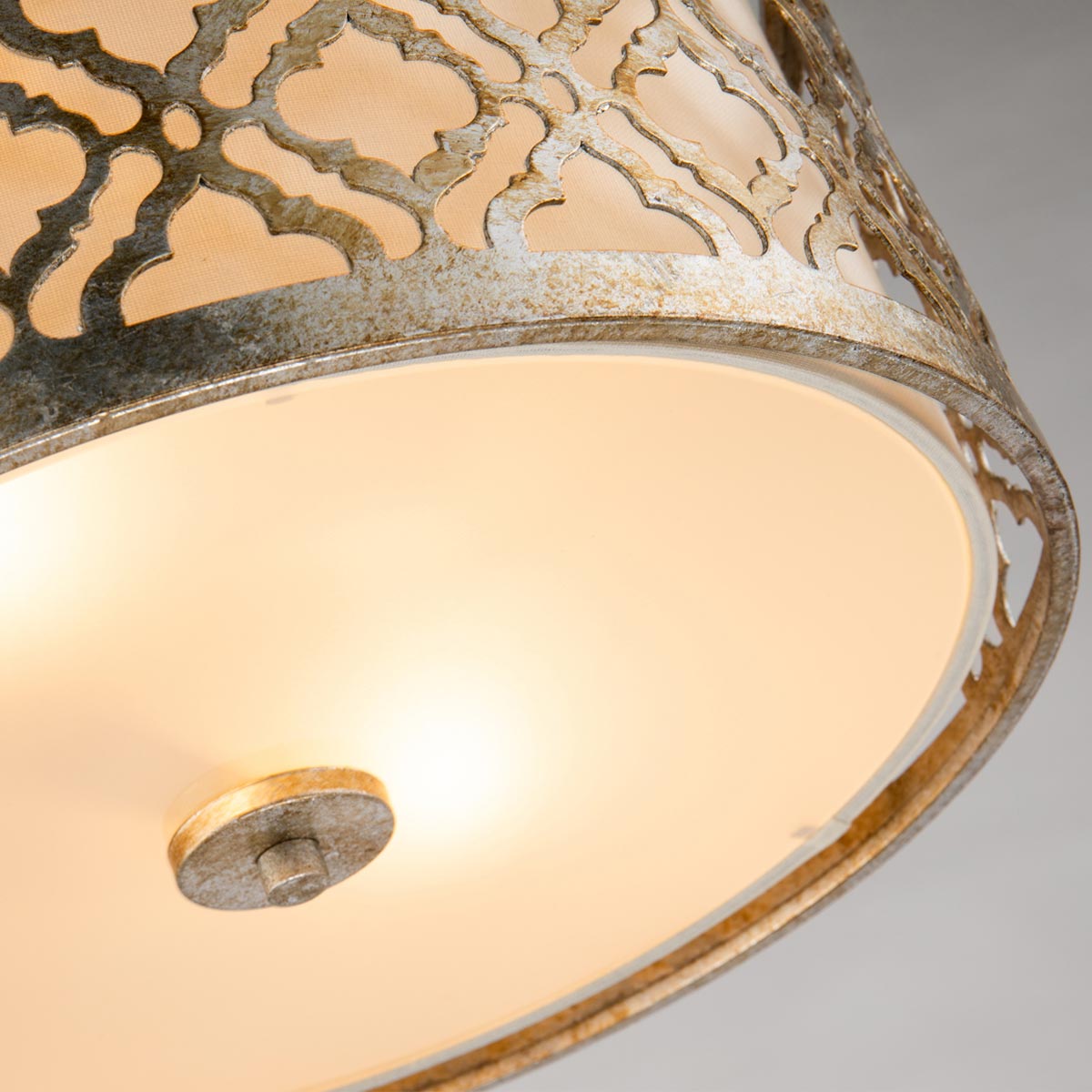 Gilded Nola Ceiling Flush from the Arabella range. Arabella 2 Light Flush Product Code = GN-ARABELLA-F