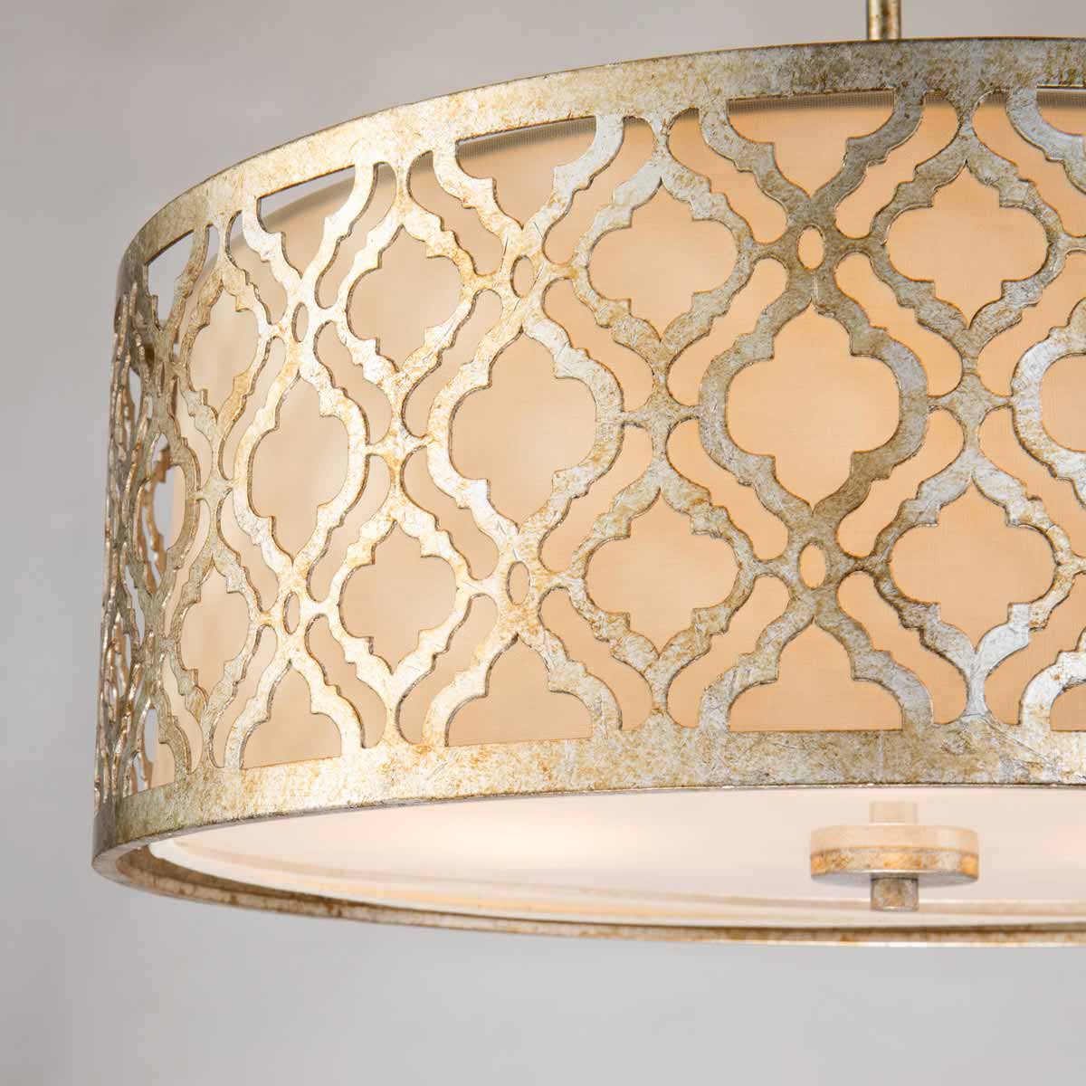 Gilded Nola Pendant from the Arabella range. Arabella 3 Light Duo-Mount Large Pendant Product Code = GN-ARABELLA-P-L