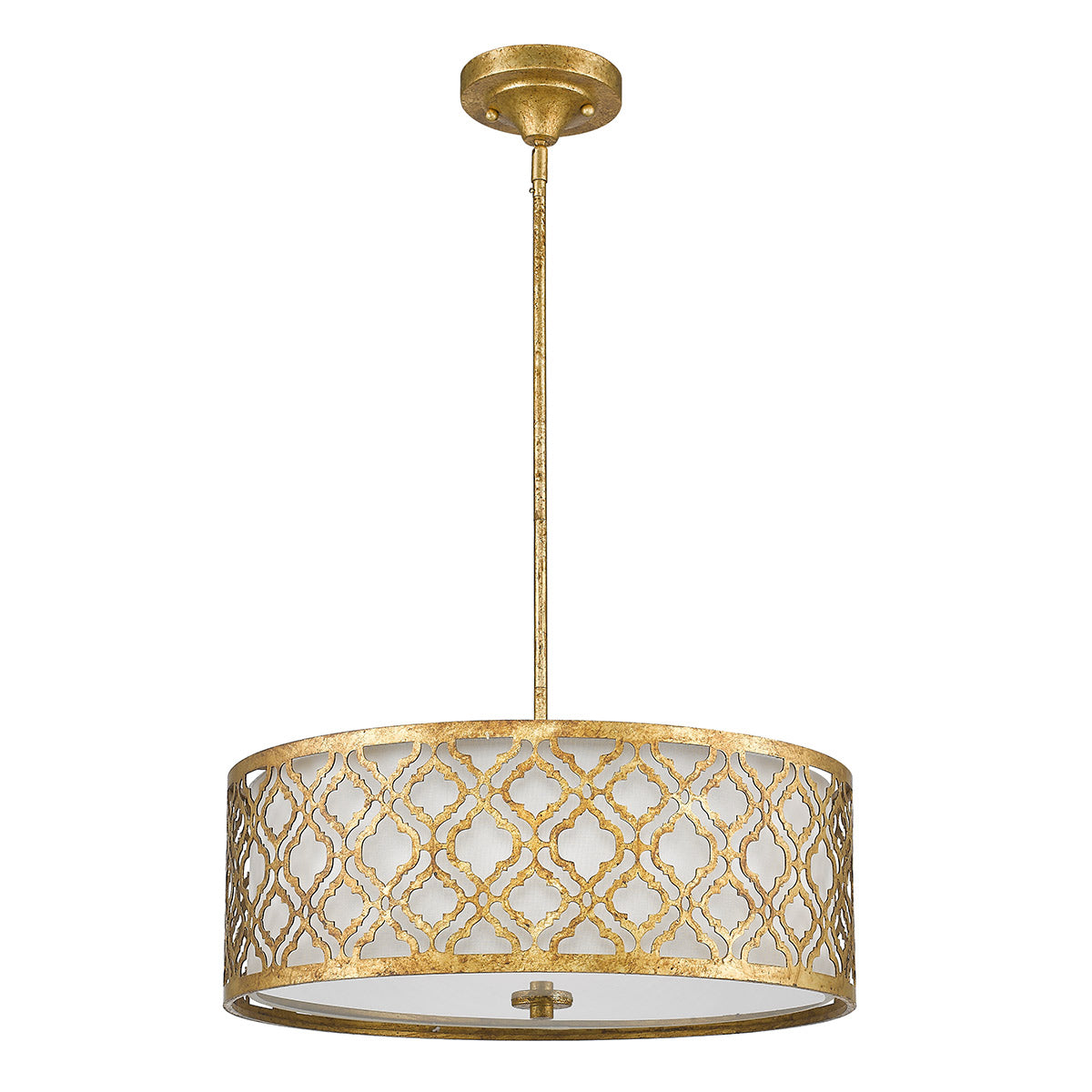 Gilded Nola Pendant from the Arabella range. Arabella 3 Light Duo-Mount Large Pendant Product Code = GN-ARABELLA-P-L