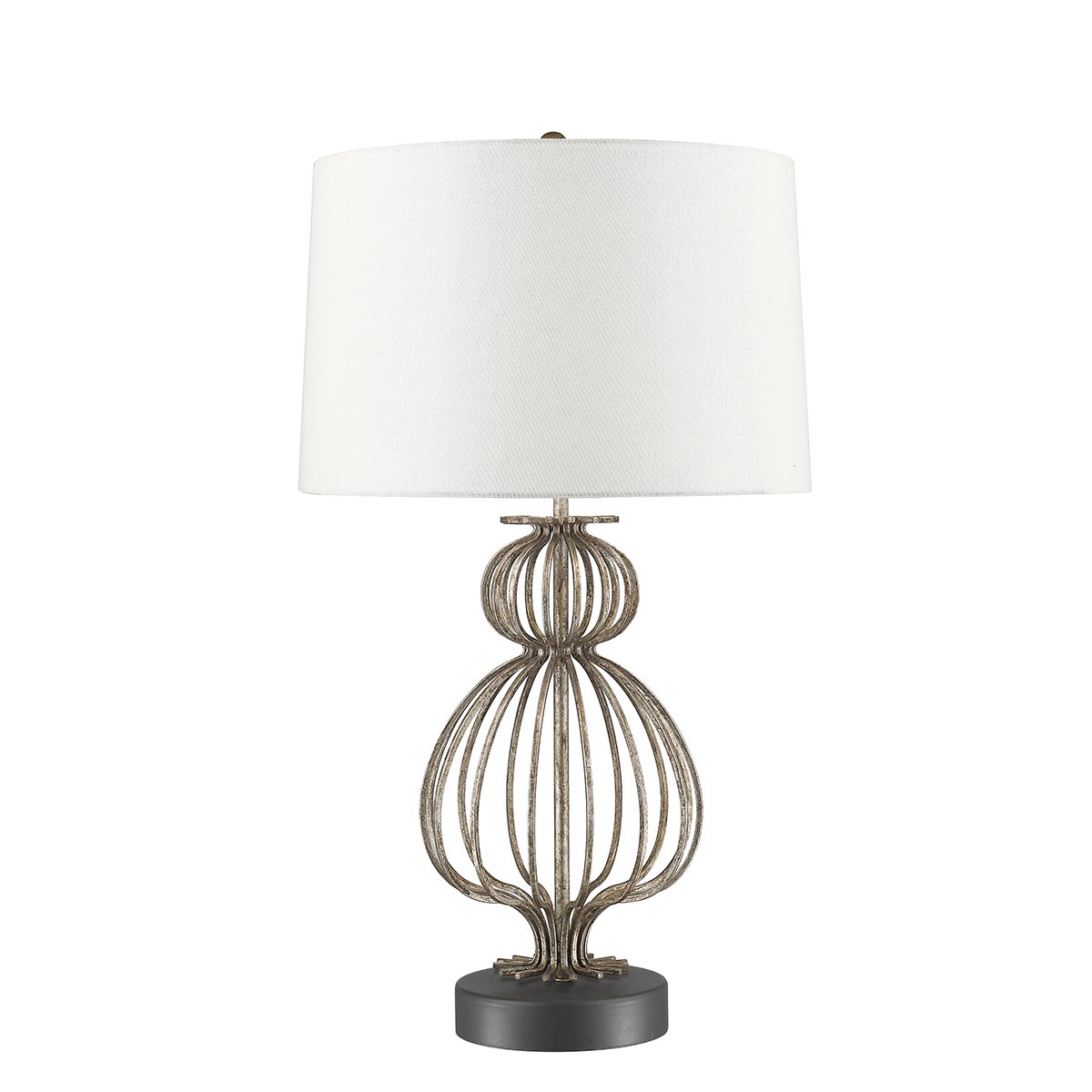 Gilded Nola Table Lamp from the Lafitte range. Lafitte 1 Light Table Lamp - Distressed Silver Product Code = GN-LAFITTE-TL-SV