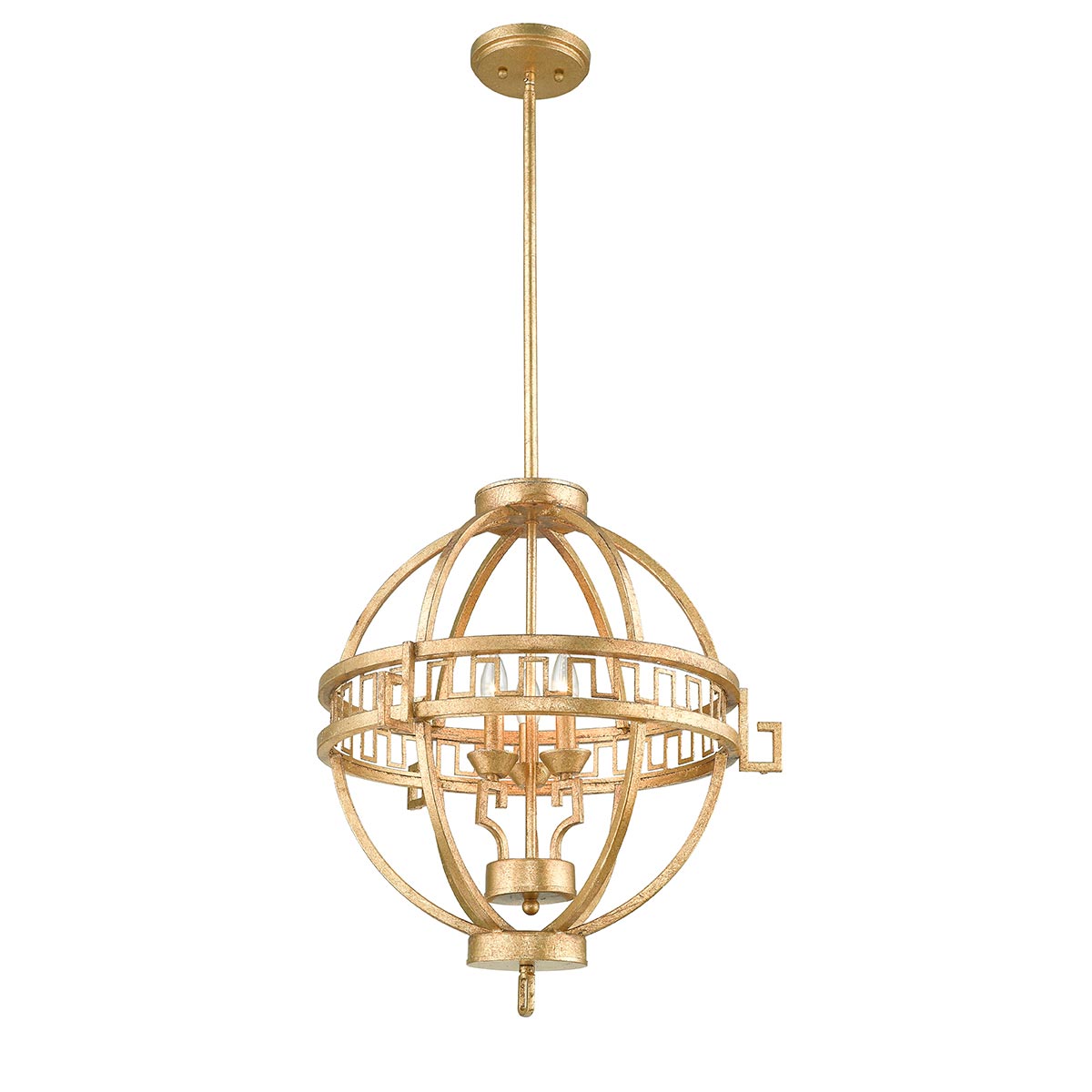 Gilded Nola Pendant from the Lemuria range. Lemuria 3 Light Globe Pendant Product Code = GN-LEMURIA-3P-A