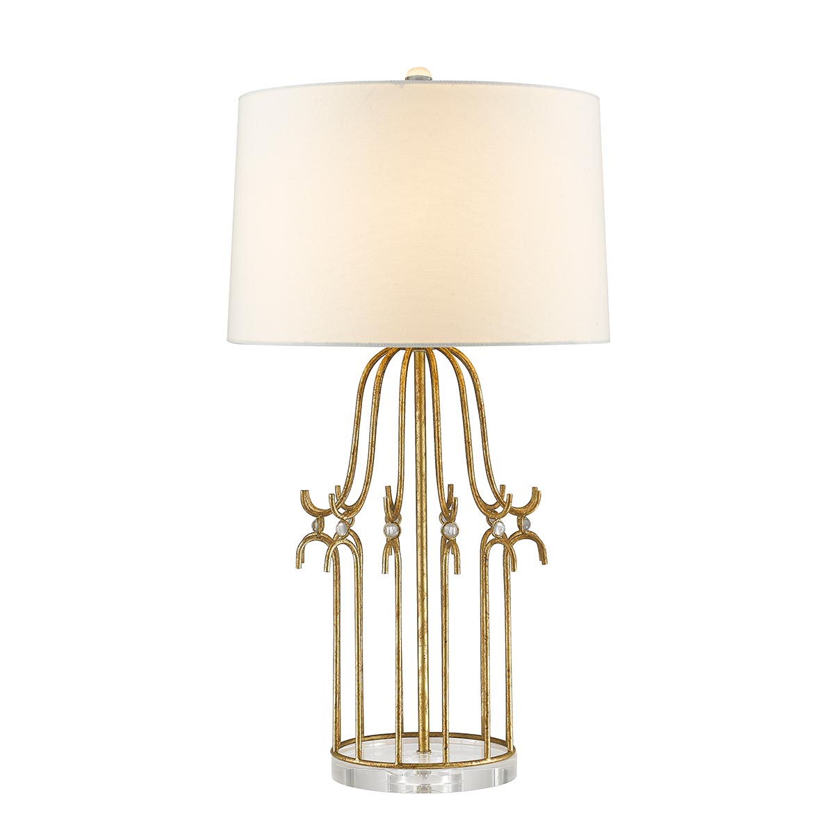 Gilded Nola Table Lamp from the Stella range. Stella 1 Light Table Lamp - Distressed Gold Product Code = GN-STELLA-TL-GD