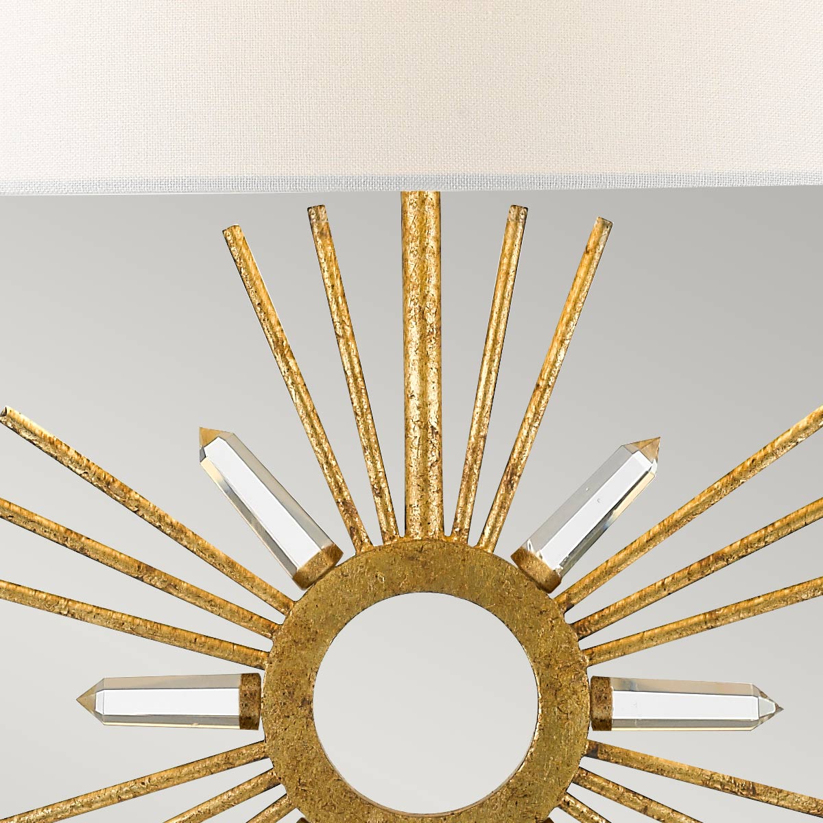 Gilded Nola Table Lamp from the Sun King range. Sun King 1 Light Table Lamp Product Code = GN-SUN-KING-TL