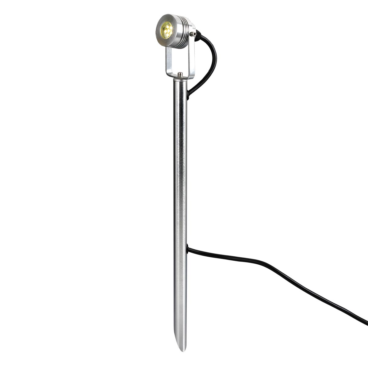 Garden Zone Spot Lights from the Spennymoor range. Spennymoor 1 x 12V Spotlight and Pole with 1m cable Product Code = GZCC-SPENNYMOOR-1P