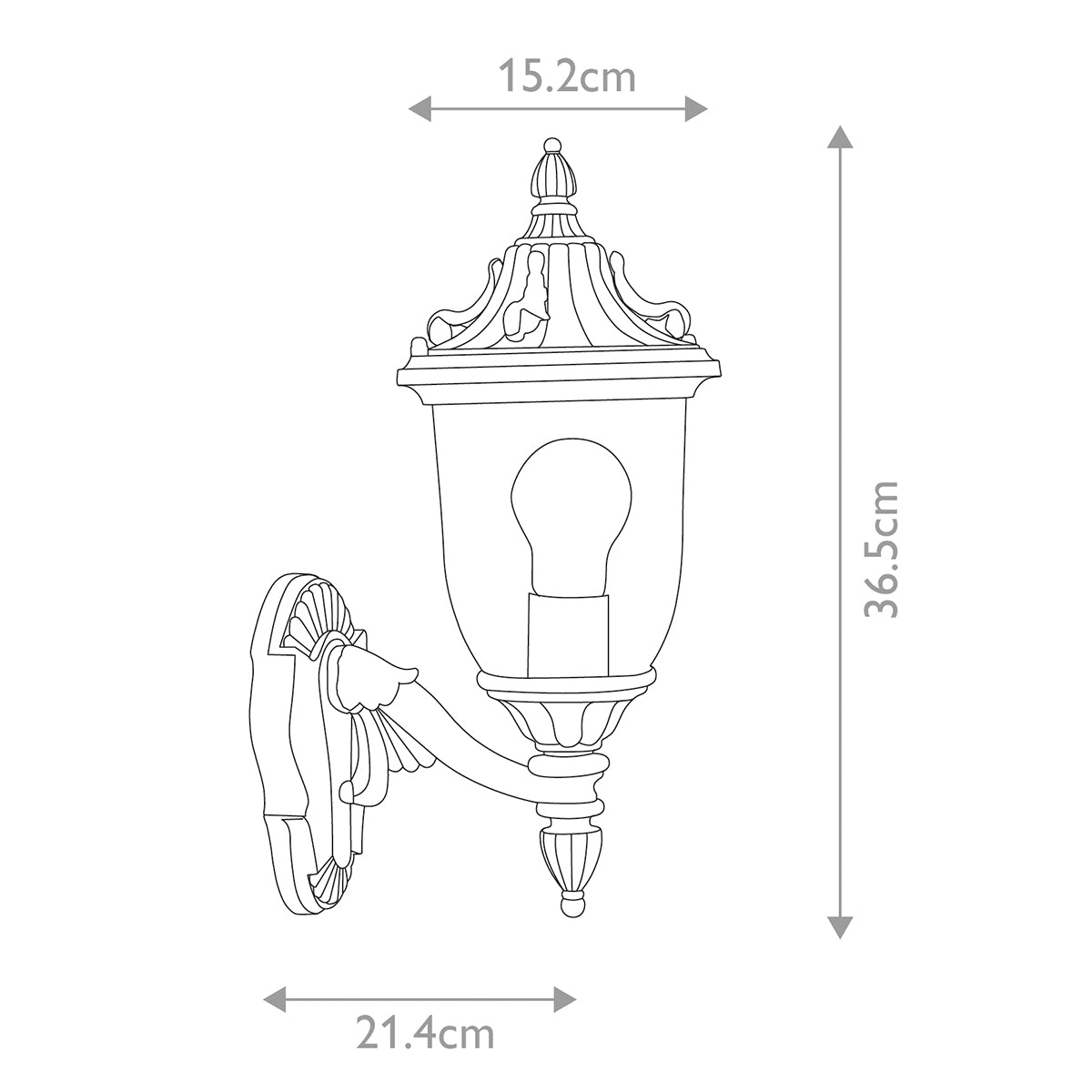 Elstead Lighting Outdoor Wall Light from the Elkstone range. Elkstone 1 Light Wall Lantern Product Code = GZH-ELK1