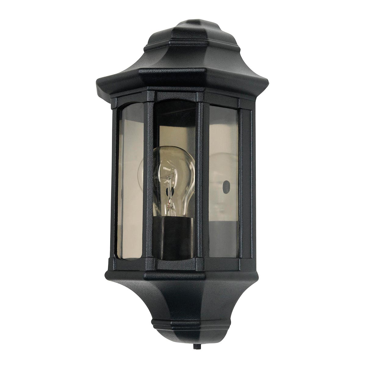 Garden Zone Outdoor Wall Light from the Newbury range. Newbury 1 Light Half Lantern Product Code = GZH-NB7