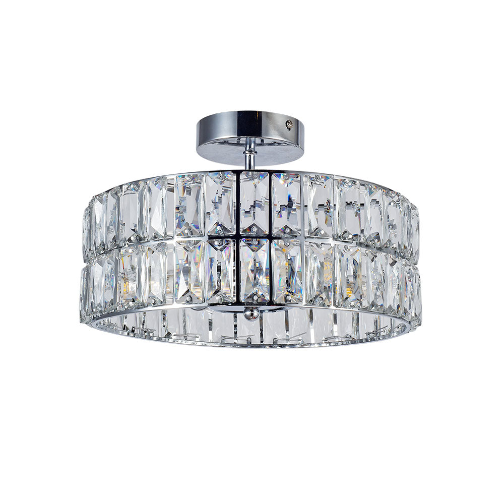 Magnalux Haley 4 Light Polished Chrome Bathroom Crystal Ceiling Light Part Number - HAL04CH