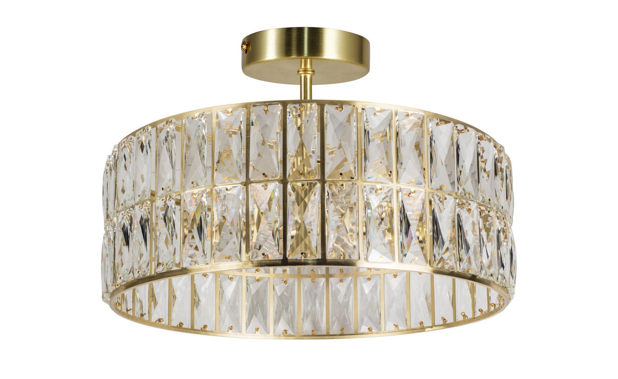 Magnalux Haley 6 Light Satin Brass Bathroom Crystal Part Number - HAL06SB