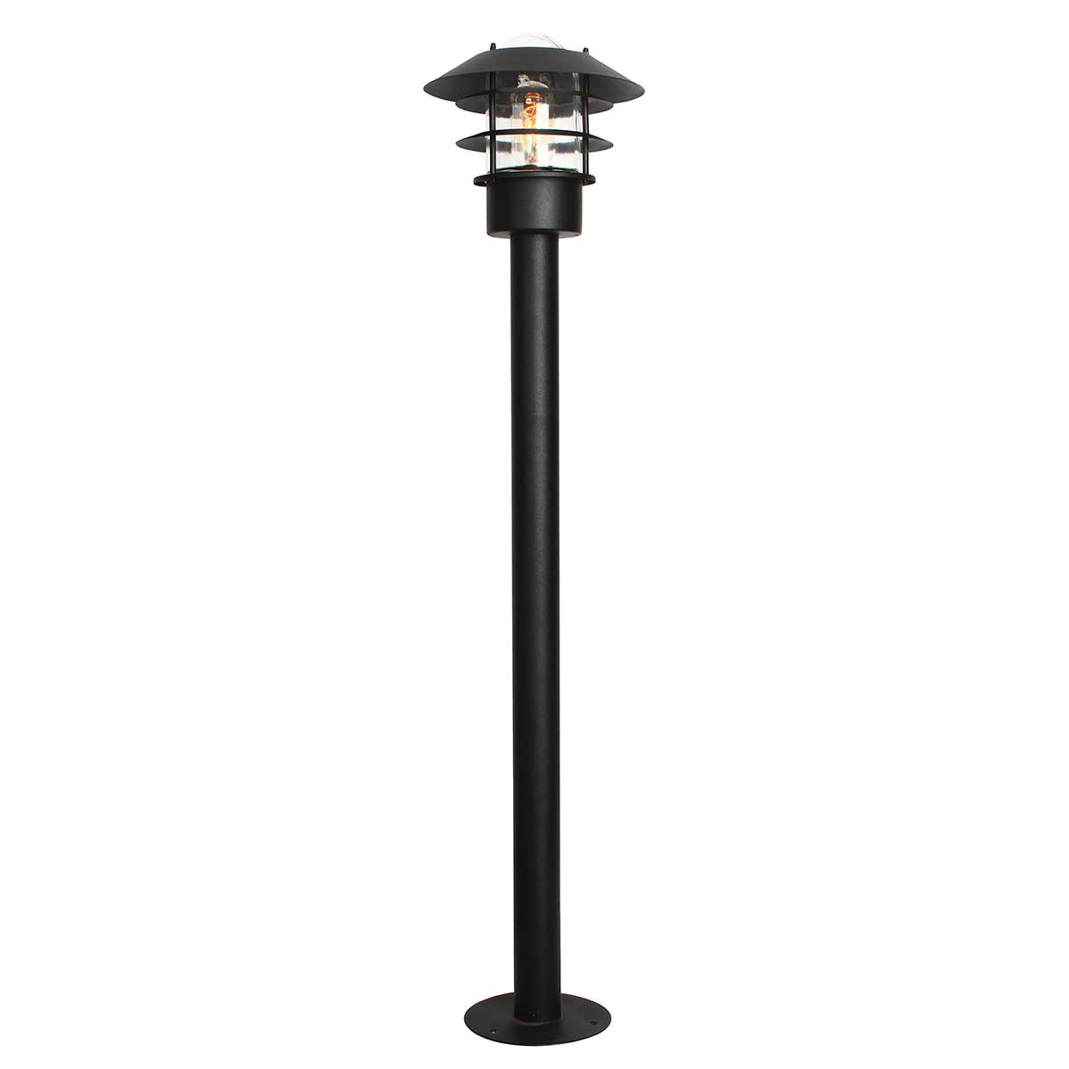 Elstead Lighting Bollard from the Helsingor range. Helsingor 1 Light Bollard Lantern Product Code = HELSINGOR-BOL-BK