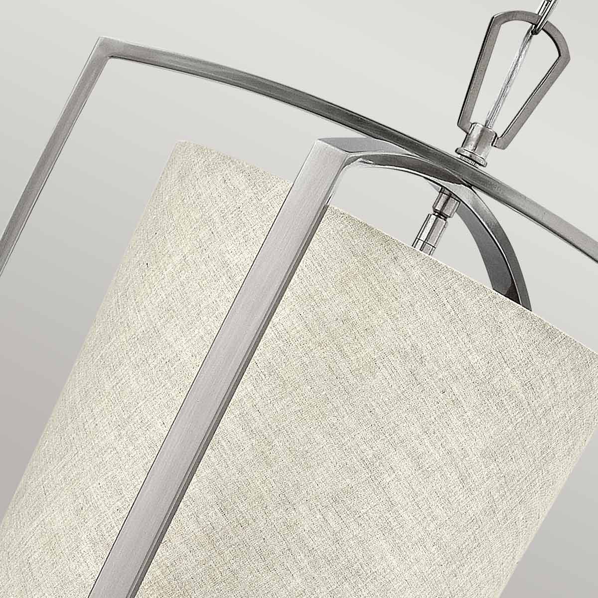 Hinkley Pendant from the Blakely range. Blakely 3 Light Large Pendant - Brushed Nickel Product Code = HK-BLAKELY-3P-BN