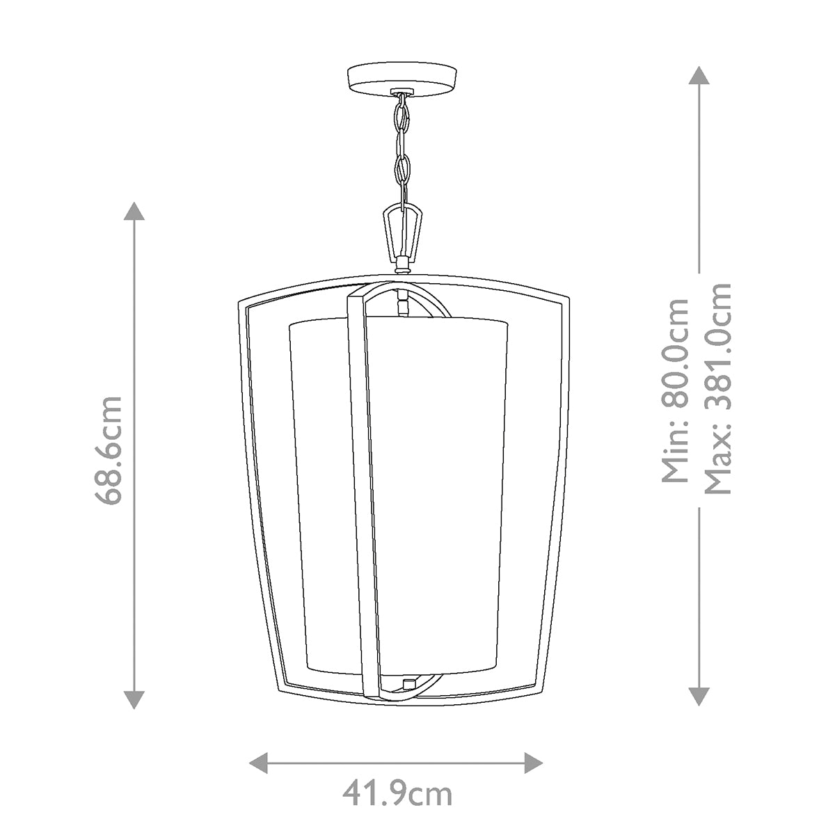 Hinkley Pendant from the Blakely range. Blakely 3 Light Large Pendant - Brushed Nickel Product Code = HK-BLAKELY-3P-BN