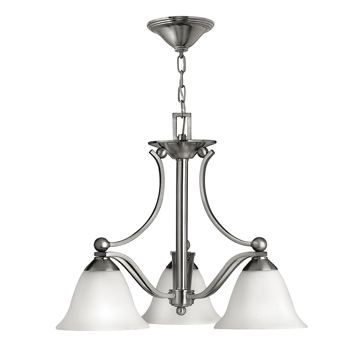 Hinkley Chandelier from the Bolla range. Bolla 3 Light Chandelier Product Code = HK-BOLLA3