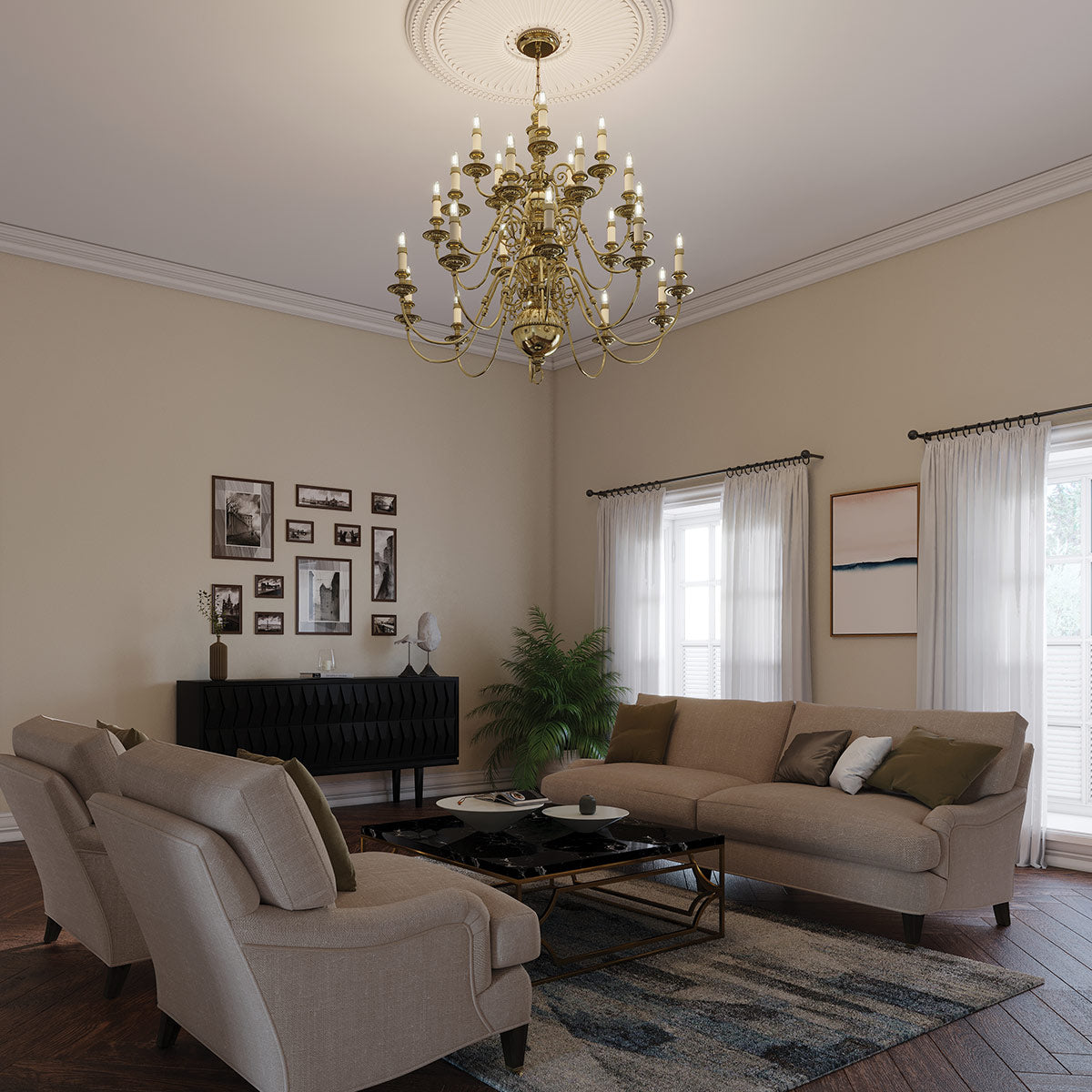 Hinkley Chandelier from the Cambridge range. Cambridge 25 Light Chandelier Product Code = HK-CAMBRIDGE25