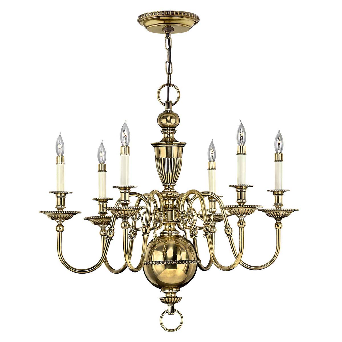Hinkley Chandelier from the Cambridge range. Cambridge 6 Light Chandelier Product Code = HK-CAMBRIDGE6