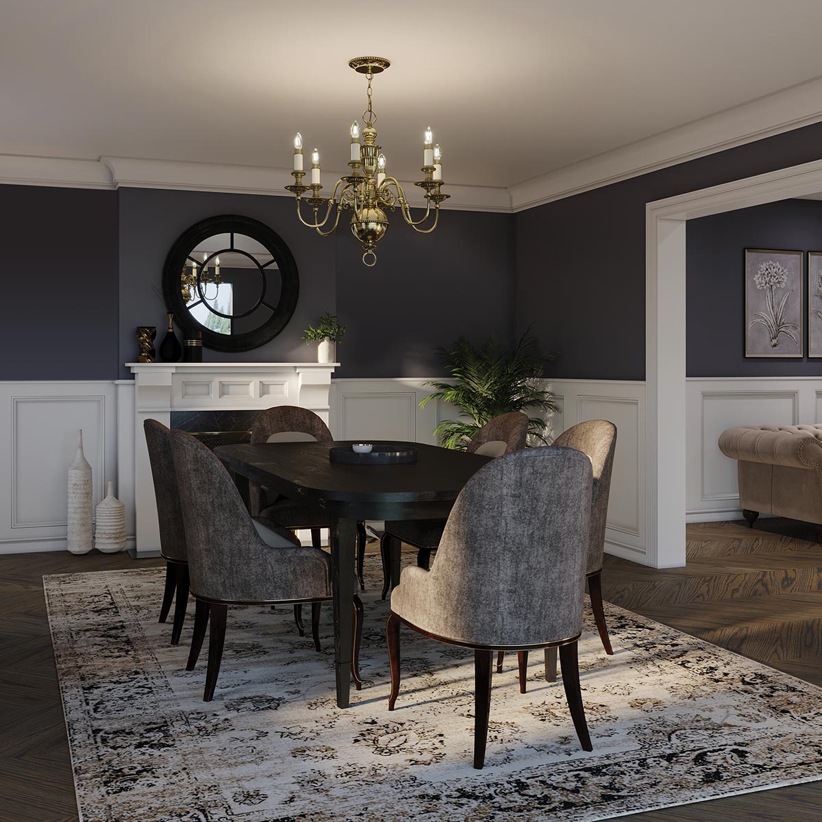 Hinkley Chandelier from the Cambridge range. Cambridge 6 Light Chandelier Product Code = HK-CAMBRIDGE6