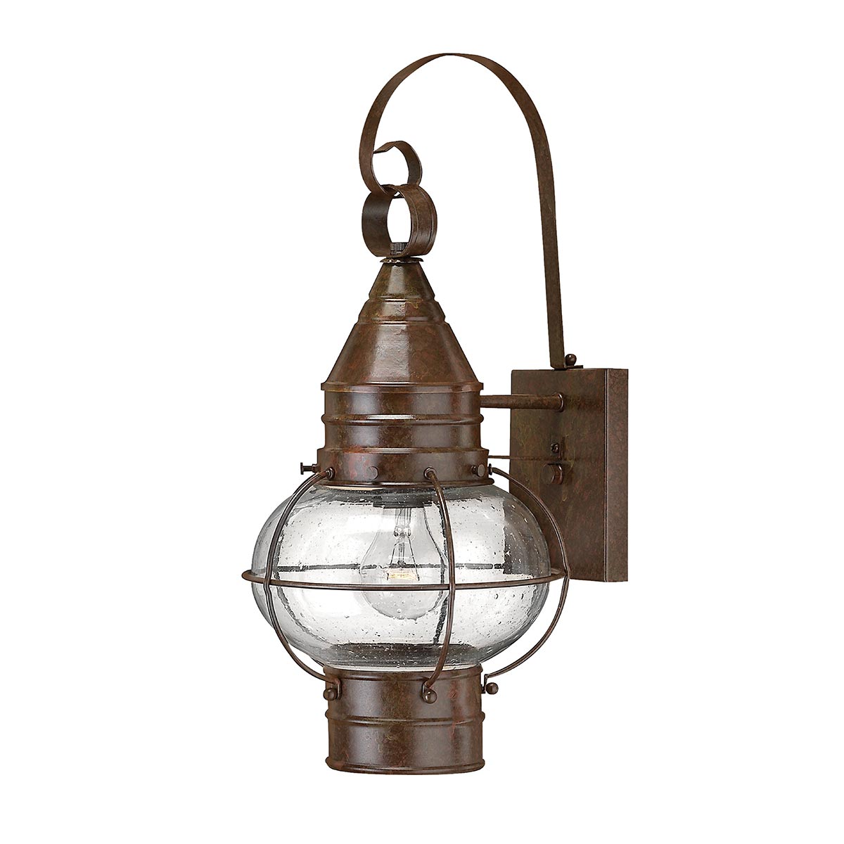 Hinkley Outdoor Wall Light from the Cape Cod range. Cape Cod 1 Light Medium Wall Lantern Product Code = HK-CAPECOD2-M