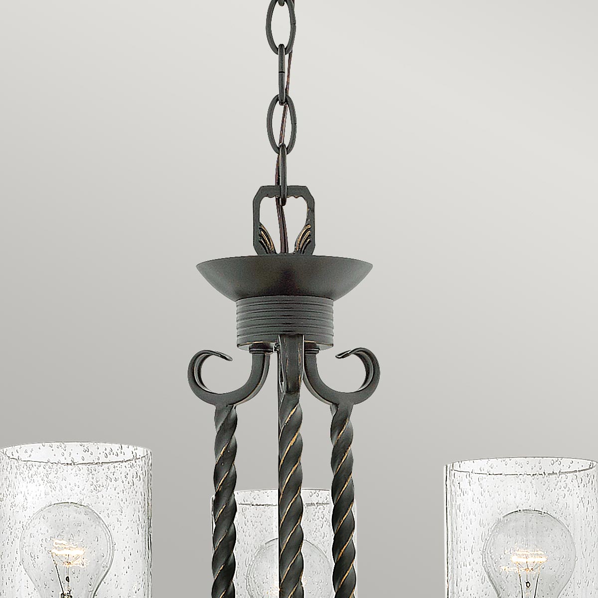 Hinkley Chandelier from the Casa range. Casa 3 Light Chandelier Product Code = HK-CASA3