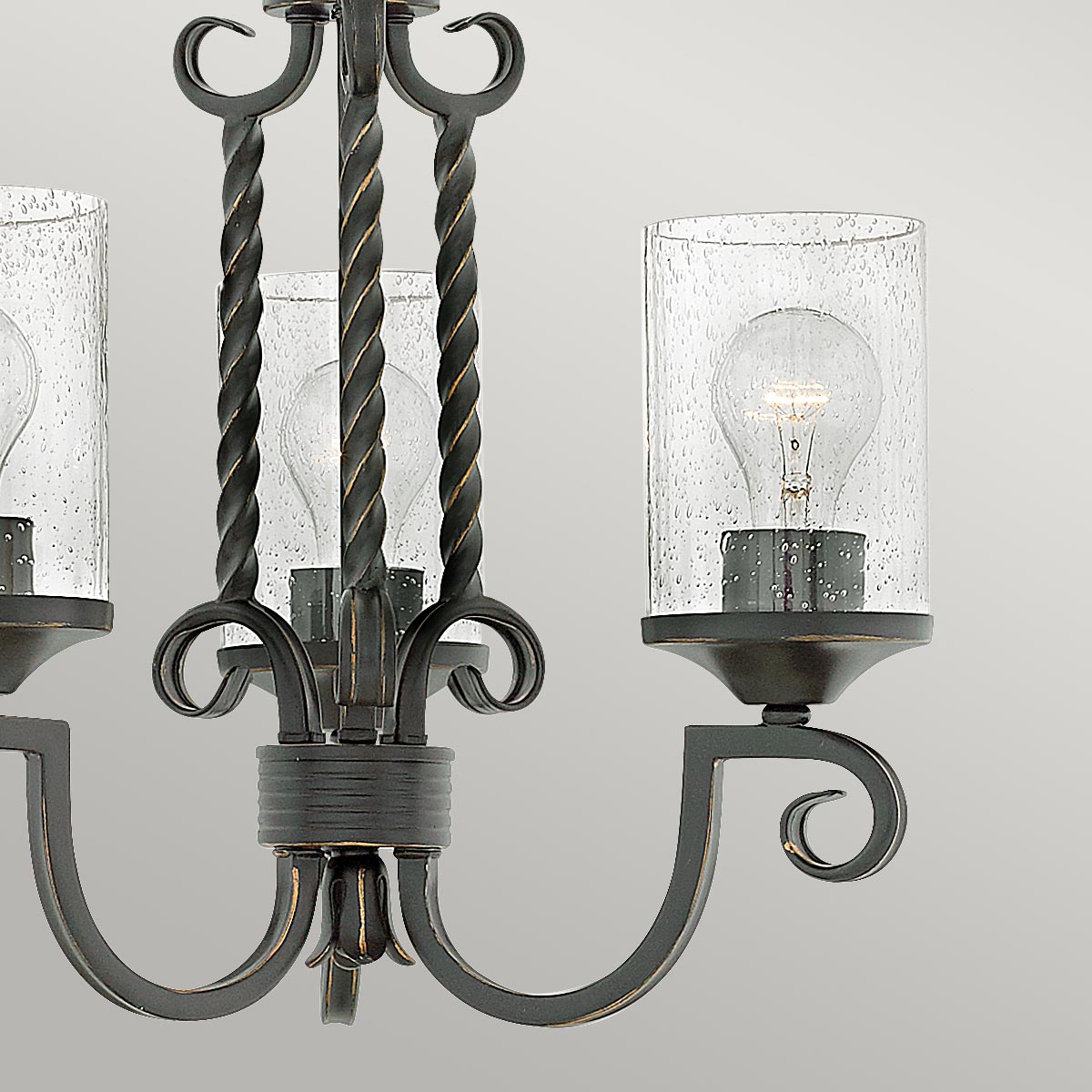 Hinkley Chandelier from the Casa range. Casa 3 Light Chandelier Product Code = HK-CASA3