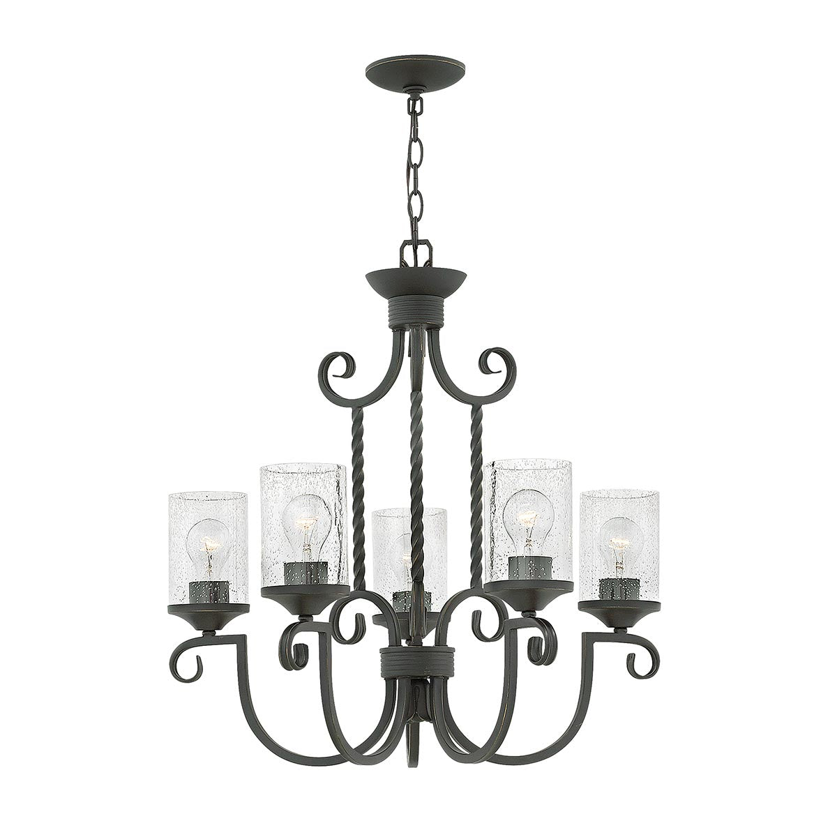 Hinkley Chandelier from the Casa range. Casa 5 Light Chandelier Product Code = HK-CASA5