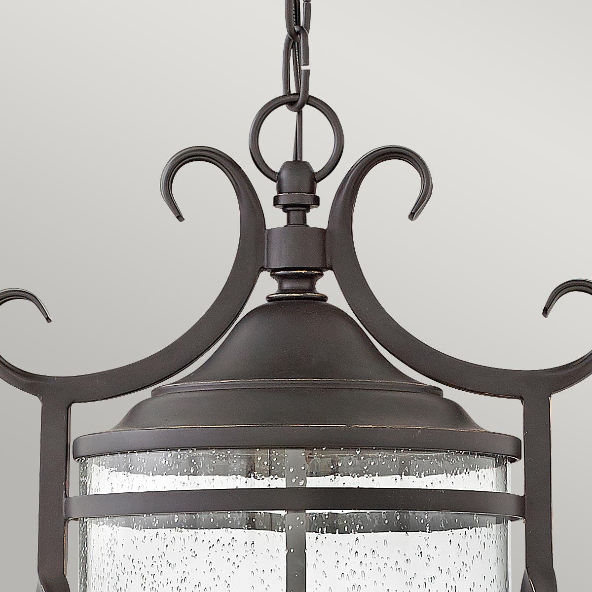 Hinkley Outdoor Hanging from the Casa range. Casa 3 Light Chain Lantern Product Code = HK-CASA8