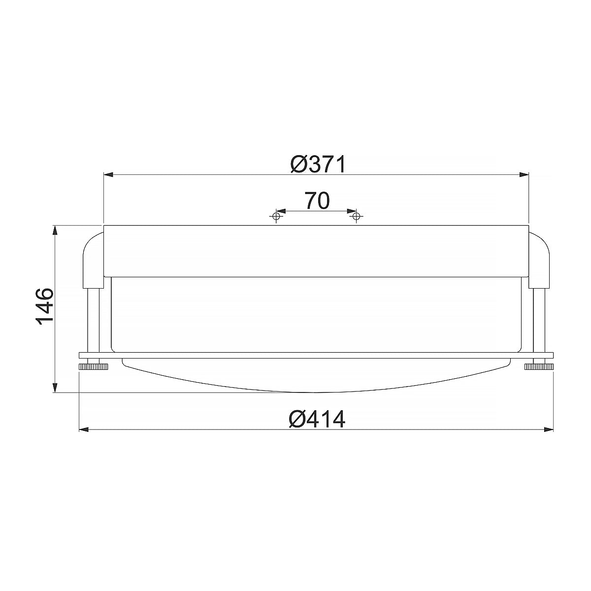 Hinkley Ceiling Flush from the Colbin range. Colbin Medium Flush - Brushed Nickel Product Code = HK-COLBIN-F-M-BN