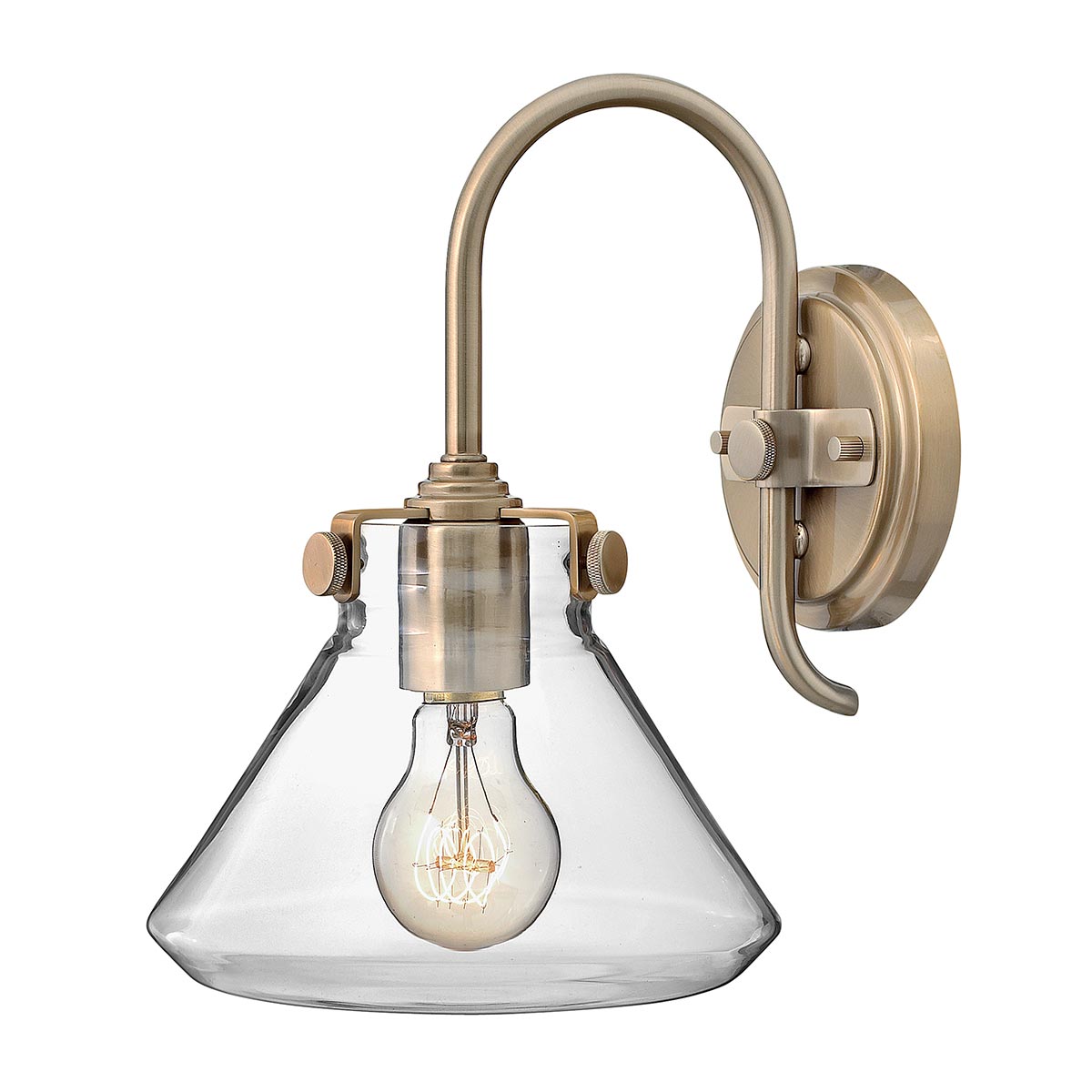 Hinkley Wall Light from the Congress range. Congress 1 Light Clear Glass Wall Light Product Code = HK-CONGRESS1-A-BC