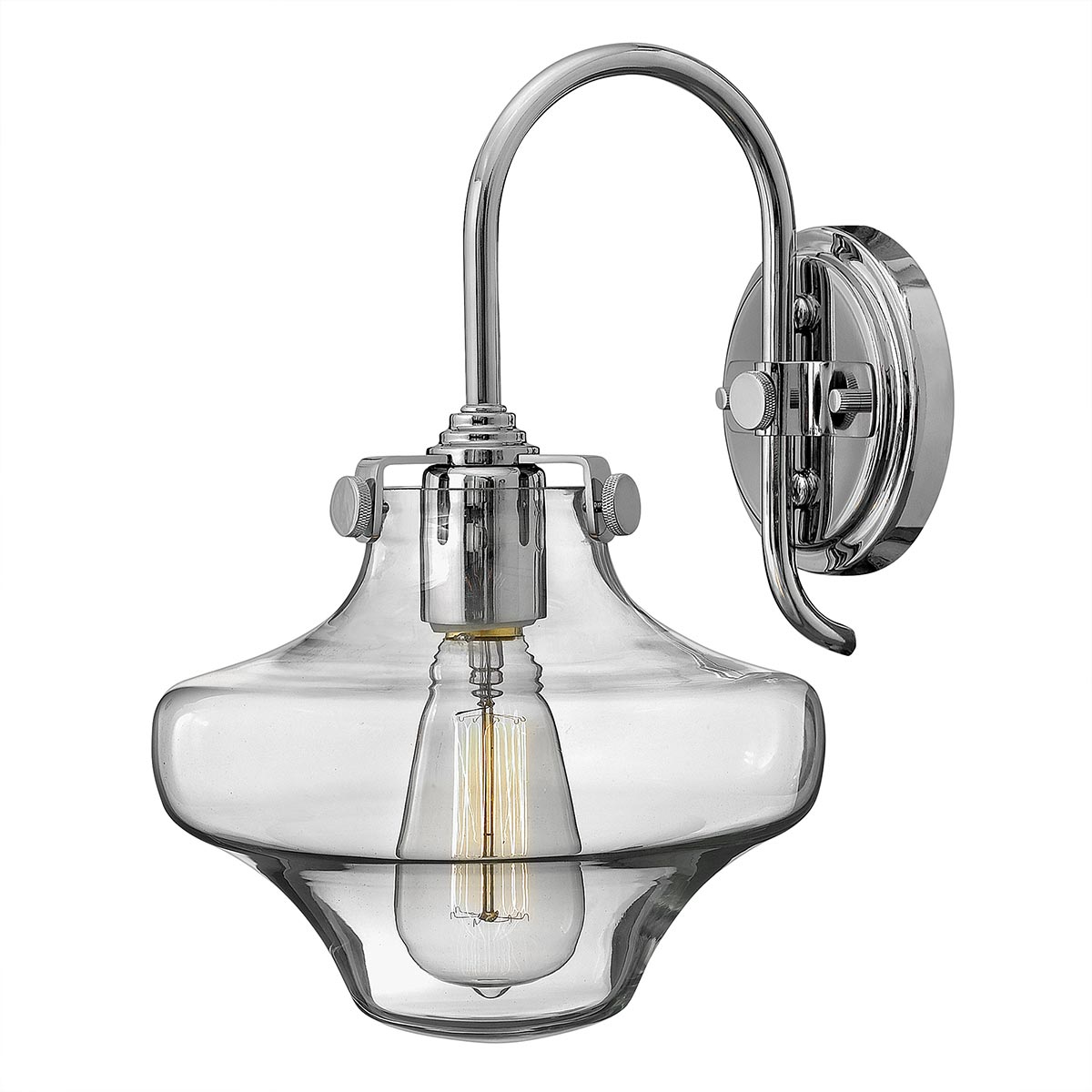 Hinkley Wall Light from the Congress range. Congress 1 Light Clear Tiered Glass Wall Light - Chrome Product Code = HK-CONGRESS1-B-CM