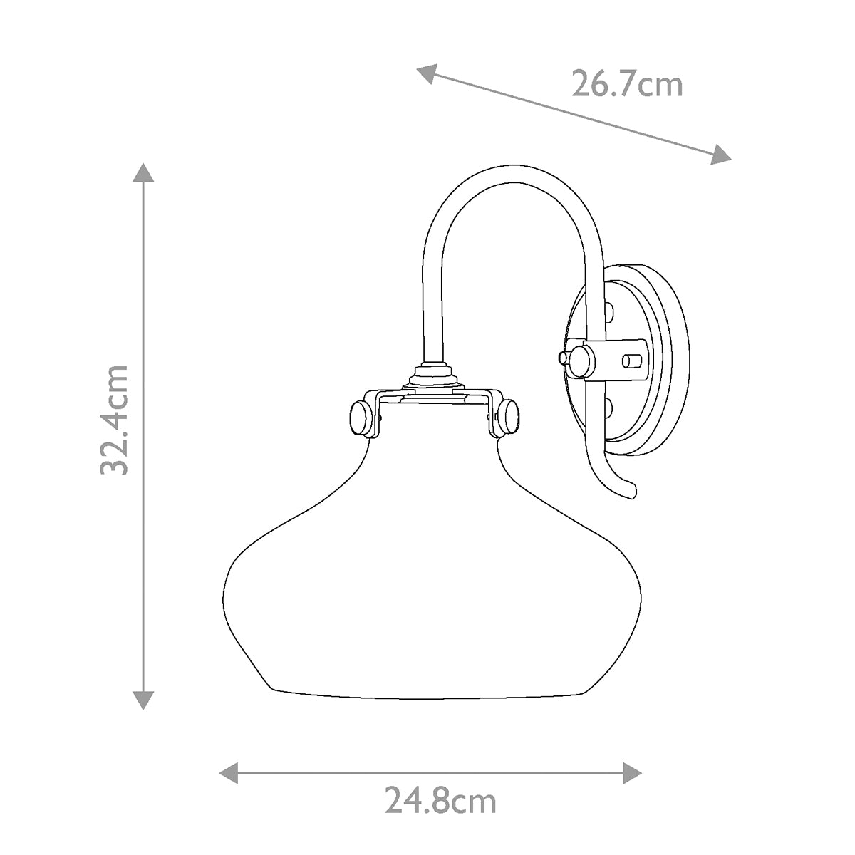 Hinkley Wall Light from the Congress range. Congress 1 Light Wall Light - Chrome Product Code = HK-CONGRESS1-C-CM