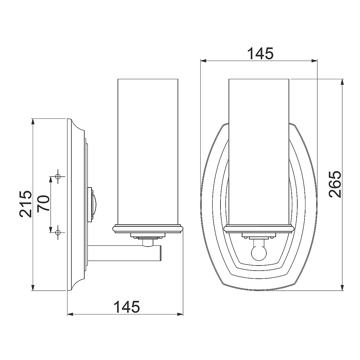 Hinkley Wall Light from the Dakota range. Dakota 1 Light Wall Light Product Code = HK-DAKOTA1