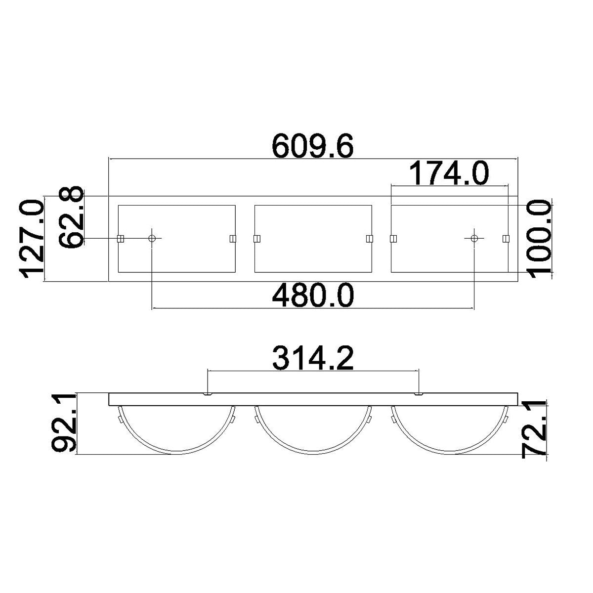 Hinkley Wall Light from the Daphne range. Daphne 3 Light Wall Light Product Code = HK-DAPHNE3-BATH