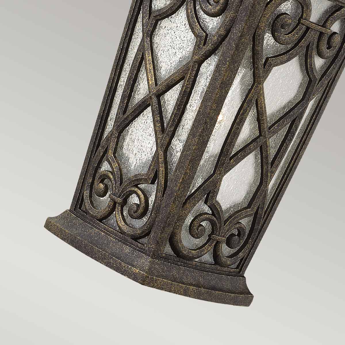 Hinkley Outdoor Hanging from the Enzo range. Enzo 1 Light Small Chain Lantern Product Code = HK-ENZO8-S